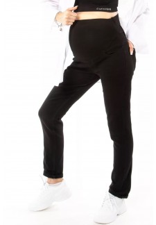 Джинсы черные MOMFIT на живот для беременных (3312)